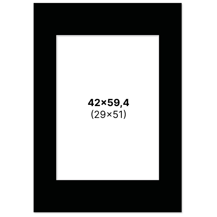 Passepartout Svart 42x59,4 cm A2 i gruppen Skapande & Hobby / Organisera / Ramar / Passepartout hos Pen Store (135123)