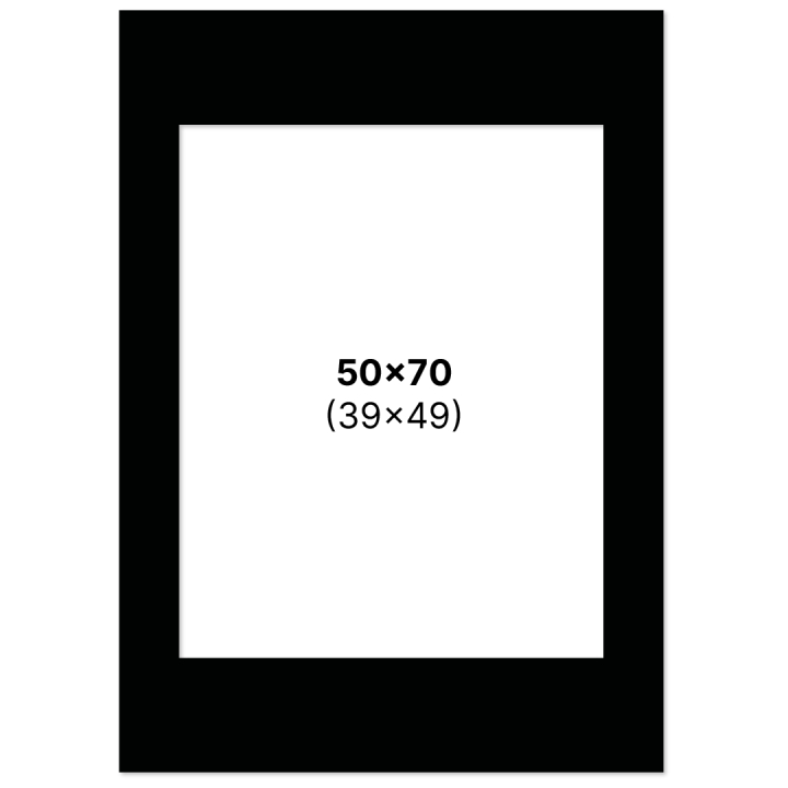 Passepartout Svart 50x70 cm i gruppen Skapande & Hobby / Organisera / Ramar / Passepartout hos Pen Store (135124)