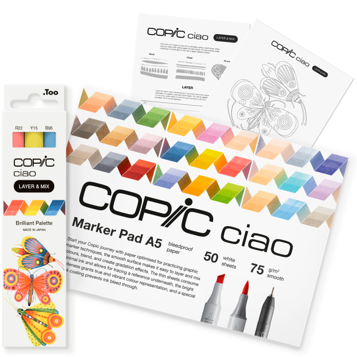 Ciao Layer & Mix 2D Starter Set Brilliant i gruppen Pennor / Konstnärspennor / Illustrationsmarkers hos Pen Store (135134)