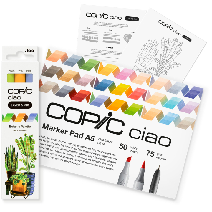 Ciao Layer & Mix 3D Starter Set Botanic i gruppen Pennor / Konstnärspennor / Illustrationsmarkers hos Pen Store (135137)