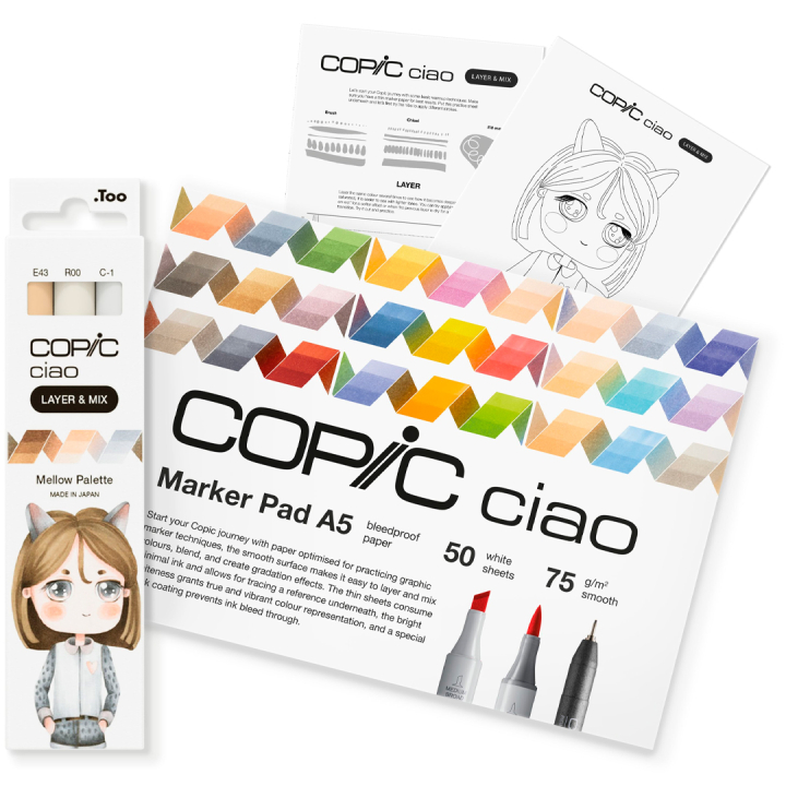 Ciao Layer & Mix Manga Starter Set Mellow i gruppen Pennor / Konstnärspennor / Illustrationsmarkers hos Pen Store (135143)