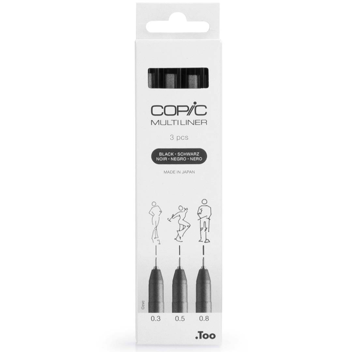 Multiliner Classic 3-set Black Medium i gruppen Pennor / Skriva / Fineliners hos Pen Store (135149)