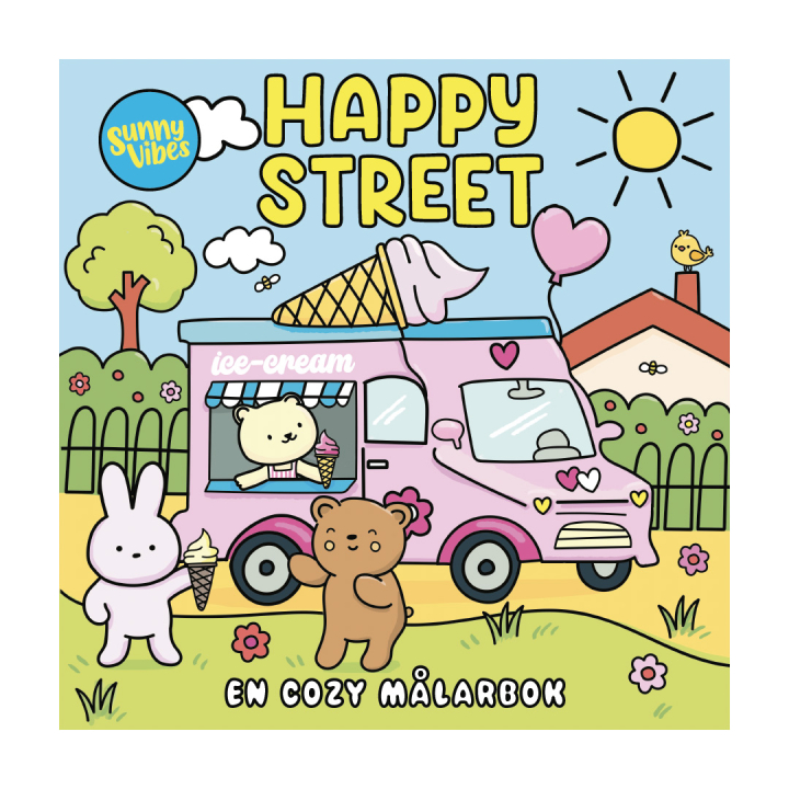 Happy Street : En cozy målarbok i gruppen Skapande & Hobby / Böcker / Målarböcker för barn hos Pen Store (135365)