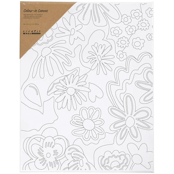 Målarduk med tryck 24x30cm 360g Blommor i gruppen Kids / Måla och skapa / Målartillbehör för barn hos Pen Store (135416)
