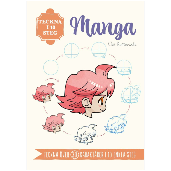 Teckna i 10 steg: Manga i gruppen Skapande & Hobby / Böcker / Instruktionsböcker hos Pen Store (135543)