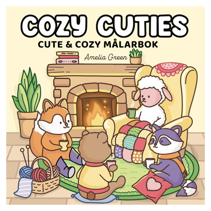 Cozy Cuties : Cute & Cozy målarbok i gruppen Skapande & Hobby / Böcker / Målarböcker för barn hos Pen Store (135547)