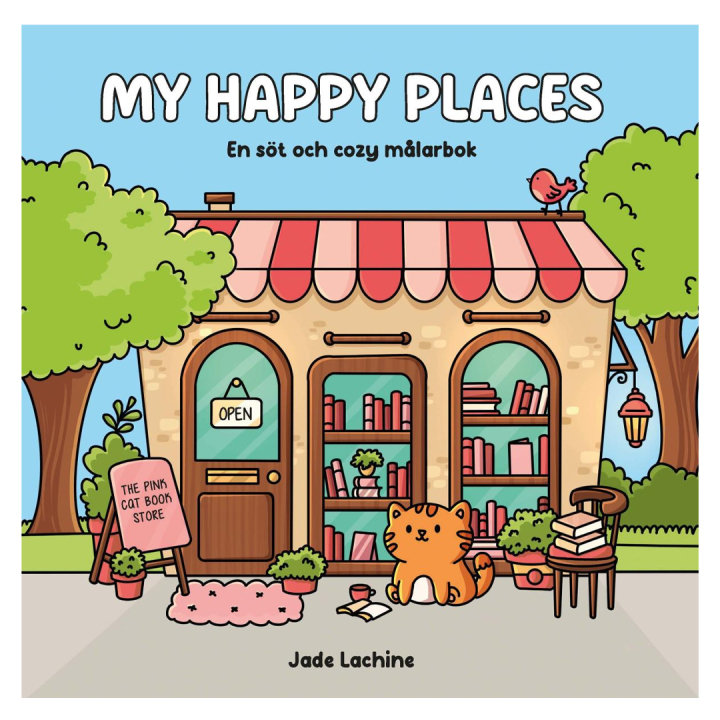 My Happy Places : En söt och cozy målarbok i gruppen Skapande & Hobby / Böcker / Målarböcker för barn hos Pen Store (135586)