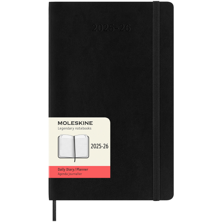 Kalender 18M Daily Soft Cover Large Black i gruppen Papper & Block / Kalendrar och almanackor / 18-månaderskalendrar hos Pen Store (135595)