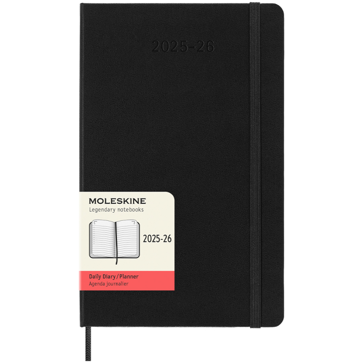 Kalender 18M Daily Hard Cover Large Black i gruppen Papper & Block / Kalendrar och almanackor / 18-månaderskalendrar hos Pen Store (135596)