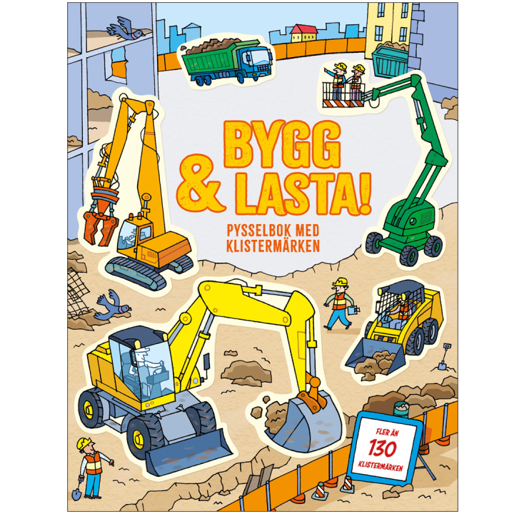Bygg och lasta: Pysselbok med klistermärken i gruppen Kids / Barnpyssel och kreativitet / Målar- och pysselböcker / Pysselböcker hos Pen Store (135627)