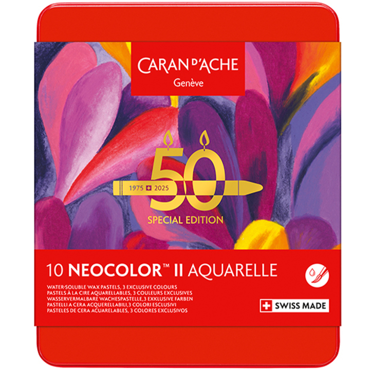 Neocolor II Aquarelle 50 Years Pop 10-set i gruppen Konstnärsmaterial / Konstnärsfärger / Pastell / Vaxpasteller hos Pen Store (135630)
