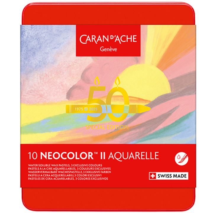 Neocolor II Aquarelle 50 Years Pastel 10-set i gruppen Konstnärsmaterial / Konstnärsfärger / Pastell / Vaxpasteller hos Pen Store (135631)