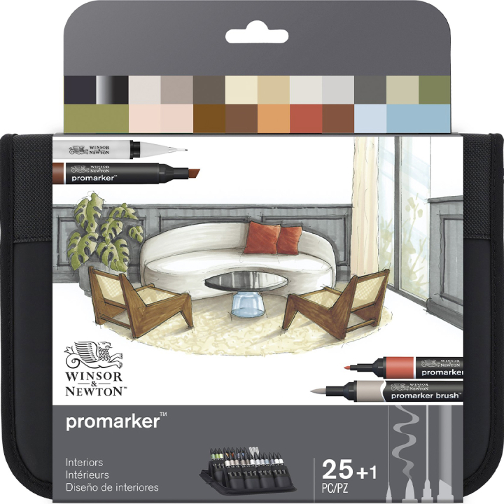Promarker Interiors Wallet 25-set i gruppen Pennor / Konstnärspennor / Illustrationsmarkers hos Pen Store (135656)