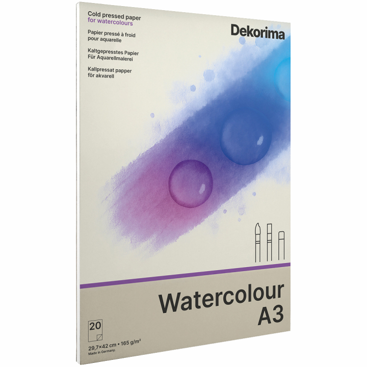 Watercolour Pad 165g A3 i gruppen Papper & Block / Konstnärsblock / Akvarellblock hos Pen Store (135677)
