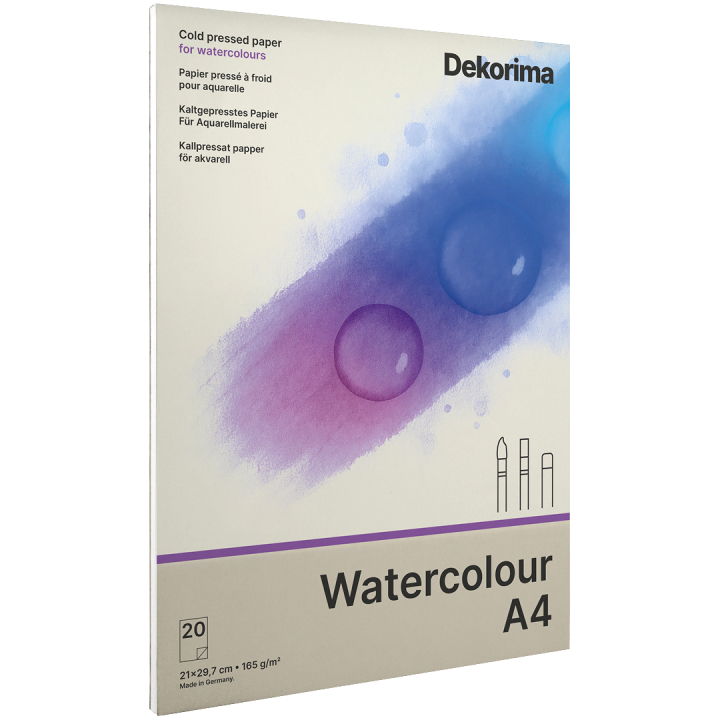 Watercolour Pad 165g A4 i gruppen Papper & Block / Konstnärsblock / Akvarellblock hos Pen Store (135678)