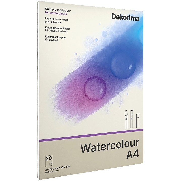 Watercolour Pad 165g A4 i gruppen Papper & Block / Konstnärsblock / Akvarellblock hos Pen Store (135678)