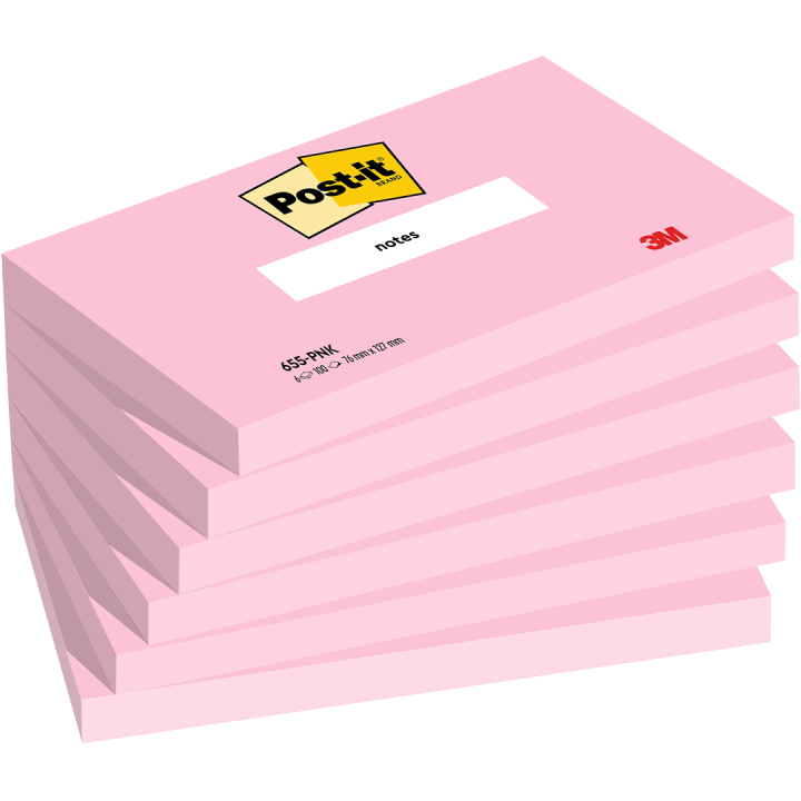 Post-it 76x127 Neon-rosa 6-pack i gruppen Papper & Block / Skriva och anteckna / Post-it och notisblock hos Pen Store (135715)