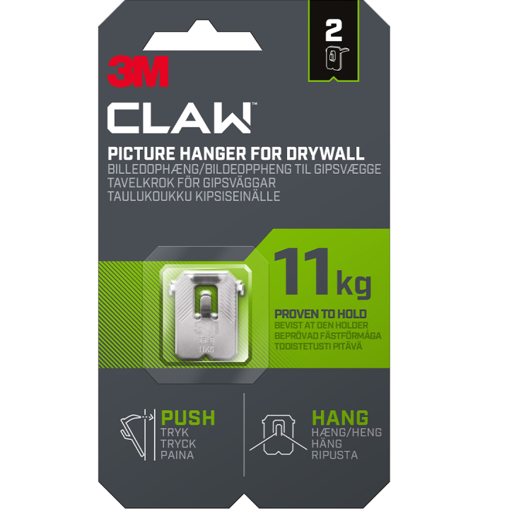 Claw Tavelkrok för gipsvägg 11 kg 2-pack i gruppen Skapande & Hobby / Organisera / Ramar / Tavelupphängning hos Pen Store (135735)