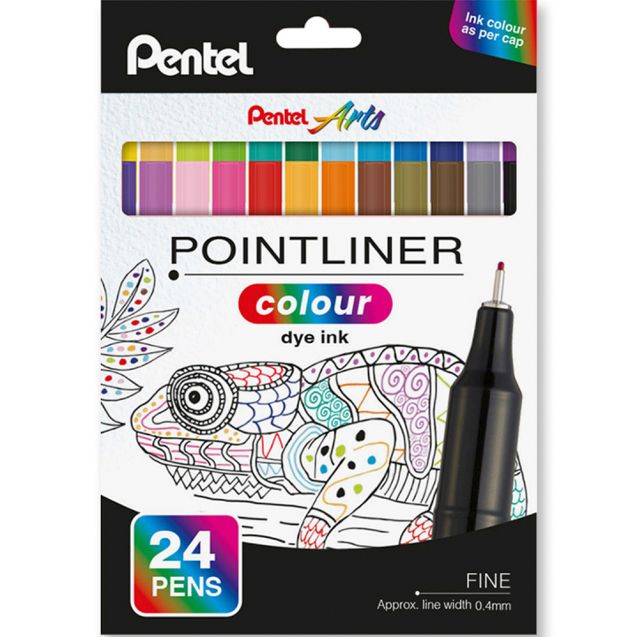 Pointliner Colour 24-set i gruppen Pennor / Konstnärspennor / Tuschpennor hos Pen Store (135773)