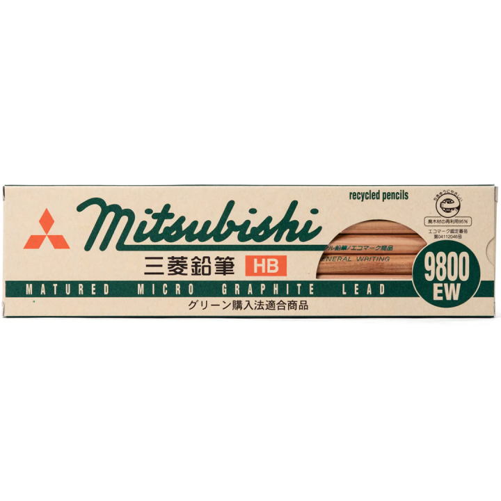 Blyerts Mitsubishi 9800EW 12-pack i gruppen Konstnärsmaterial / Kritor och blyerts / Grafit och blyerts hos Pen Store (135801_r)