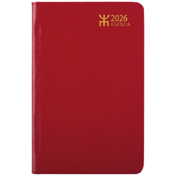 Kalender Agenda Röd Konstläder i gruppen Papper & Block / Kalendrar och almanackor hos Pen Store (135863)