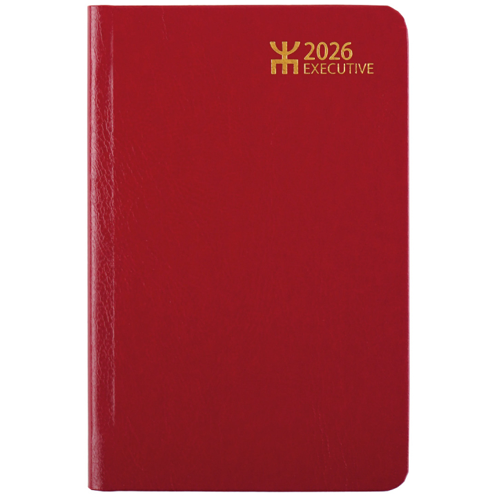 Kalender Executive Röd Konstläder i gruppen Papper & Block / Kalendrar och almanackor hos Pen Store (135870)