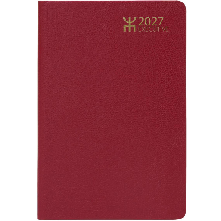 Kalender Executive Röd Konstläder i gruppen Papper & Block / Kalendrar och almanackor / 12-månaderskalendrar hos Pen Store (135870)