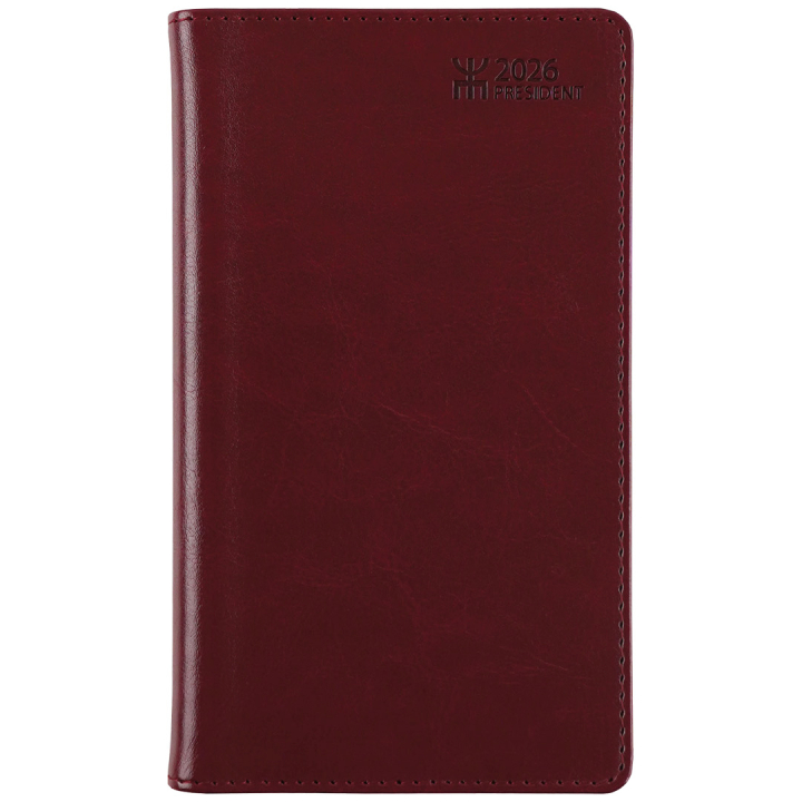 Kalender President Bordeaux Konstläder i gruppen Papper & Block / Kalendrar och almanackor hos Pen Store (135878)