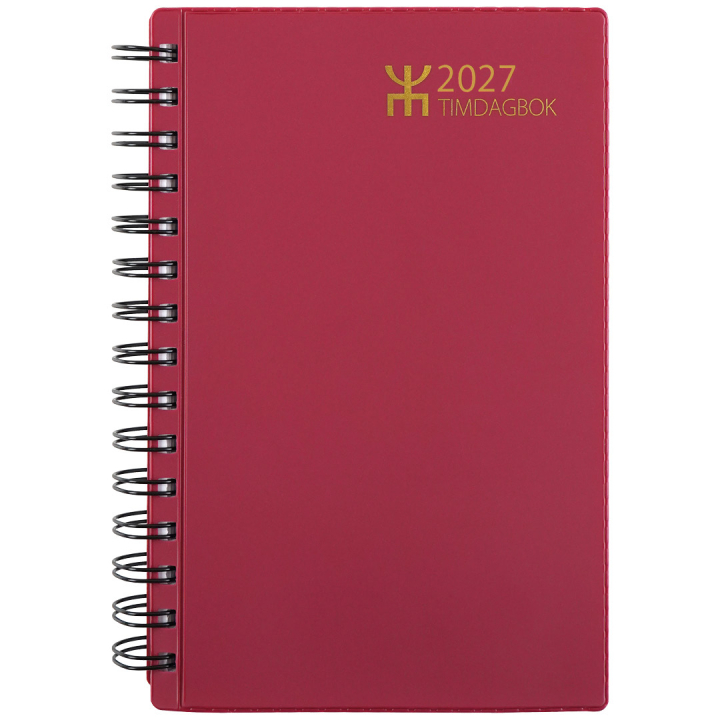 Kalender Timdagbok Bordeaux Wire-O i gruppen Papper & Block / Kalendrar och almanackor / 12-månaderskalendrar hos Pen Store (135890)