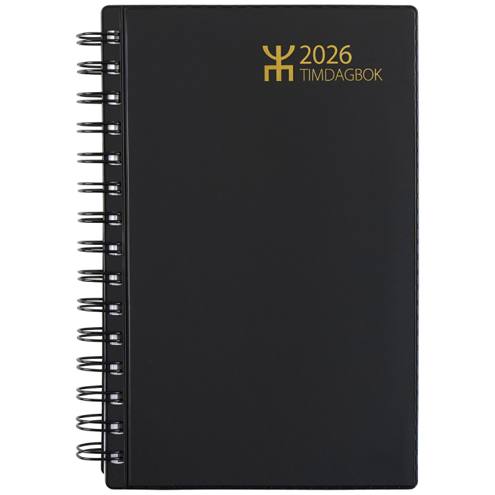 Kalender Timdagbok Svart Wire-O i gruppen Papper & Block / Kalendrar och almanackor hos Pen Store (135891)
