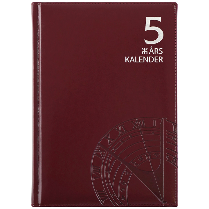 Kalender 5-års Bordeaux i gruppen Papper & Block / Skriva och anteckna / Dagböcker hos Pen Store (135896)