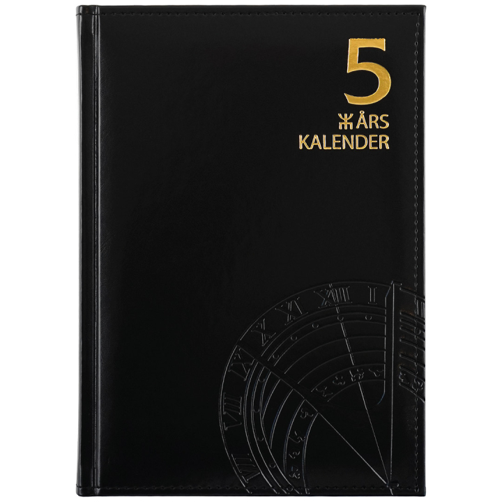 Kalender 5-års Svart i gruppen Papper & Block / Skriva och anteckna / Dagböcker hos Pen Store (135898)
