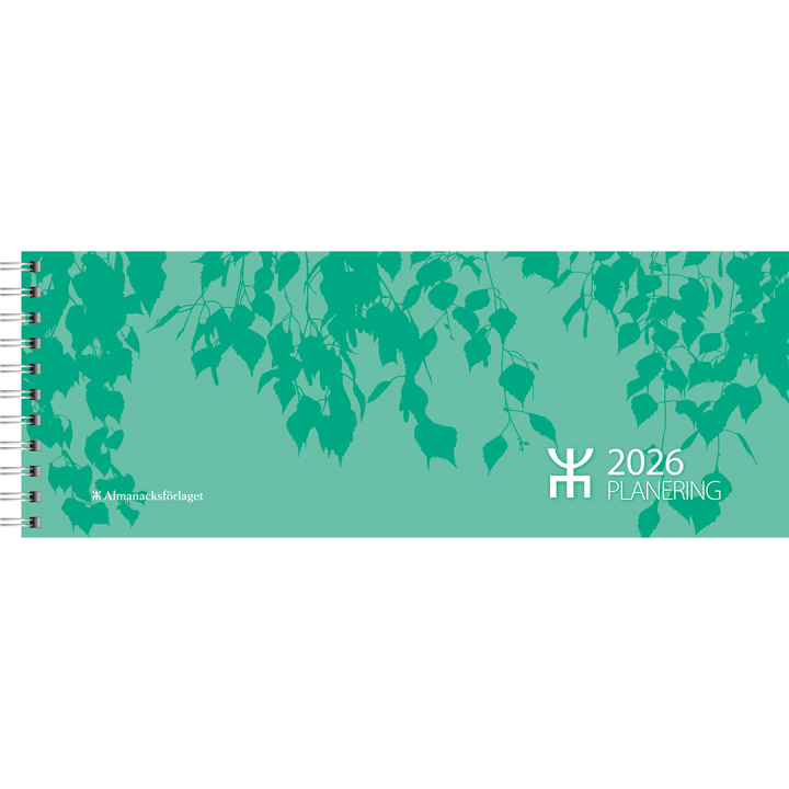 Kalender Planering Grön Kartong Wire-O i gruppen Papper & Block / Kalendrar och almanackor hos Pen Store (135900)