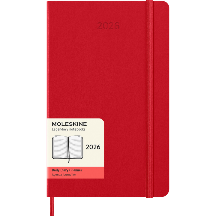 Kalender 12M Daily 2026 Hardcover Large Red i gruppen Papper & Block / Kalendrar och almanackor / 12-månaderskalendrar hos Pen Store (136084)