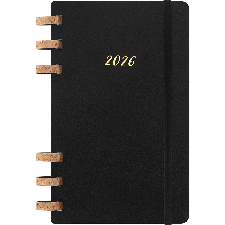 Kalender 12M Spiral Planner 2026 Large Black i gruppen Papper & Block / Kalendrar och almanackor / 12-månaderskalendrar hos Pen Store (136104)