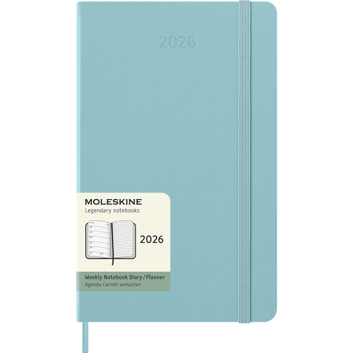 Kalender 12M Weekly Notebook 2026 Hardcover Large Aquamarine i gruppen Papper & Block / Kalendrar och almanackor / 12-månaderskalendrar hos Pen Store (136132)