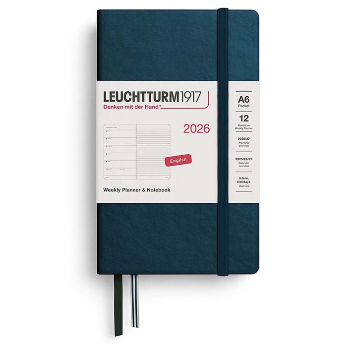 Kalender Weekly Planner & Notebook 2026 A6 Deep Sea i gruppen Papper & Block / Kalendrar och almanackor / 12-månaderskalendrar hos Pen Store (136236)