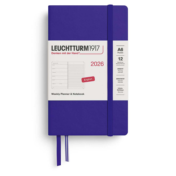 Kalender Weekly Planner & Notebook 2026 A6 Ink i gruppen Papper & Block / Kalendrar och almanackor / 12-månaderskalendrar hos Pen Store (136237)