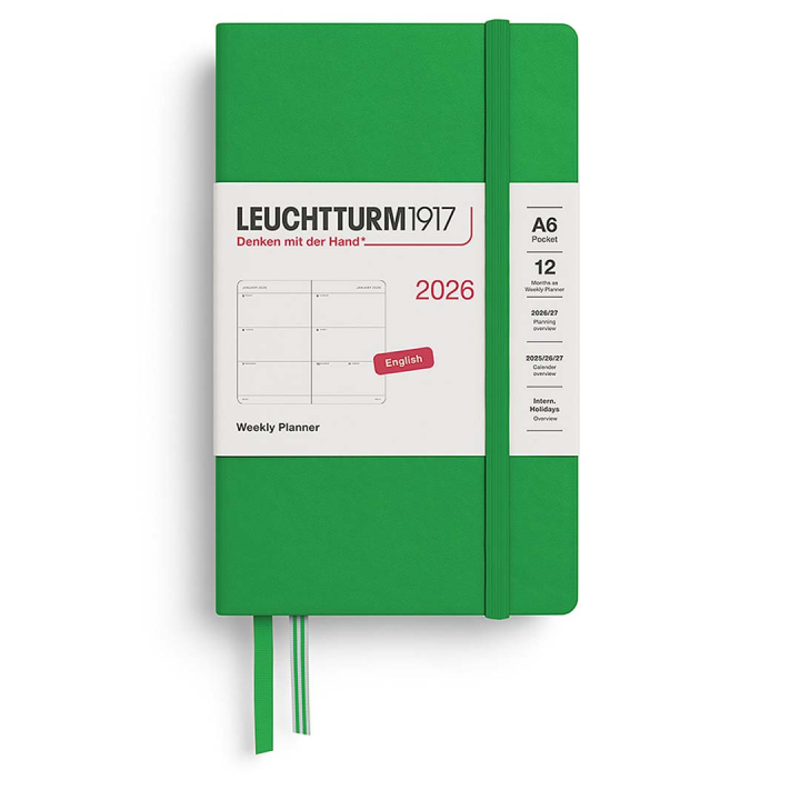 Kalender Weekly Planner 2026 A6 Spring Leaf i gruppen Papper & Block / Kalendrar och almanackor / 12-månaderskalendrar hos Pen Store (136263)