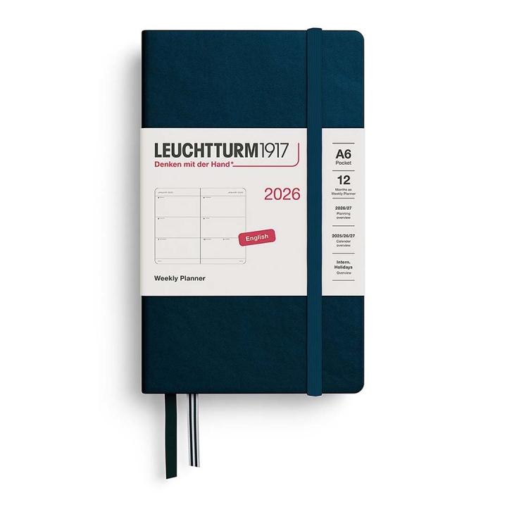 Kalender Weekly Planner 2026 A6 Deep Sea i gruppen Papper & Block / Kalendrar och almanackor / 12-månaderskalendrar hos Pen Store (136265)
