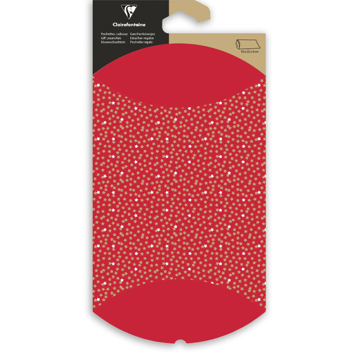 Gift pocket 16x22cm Kraft stars i gruppen Skapande & Hobby / Högtider och säsong / Inslagning hos Pen Store (136358)