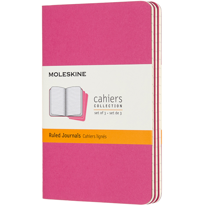 Cahier Notebook Pocket Pink Linjerad i gruppen Papper & Block / Skriva och anteckna / Anteckningsböcker hos Pen Store (136818)