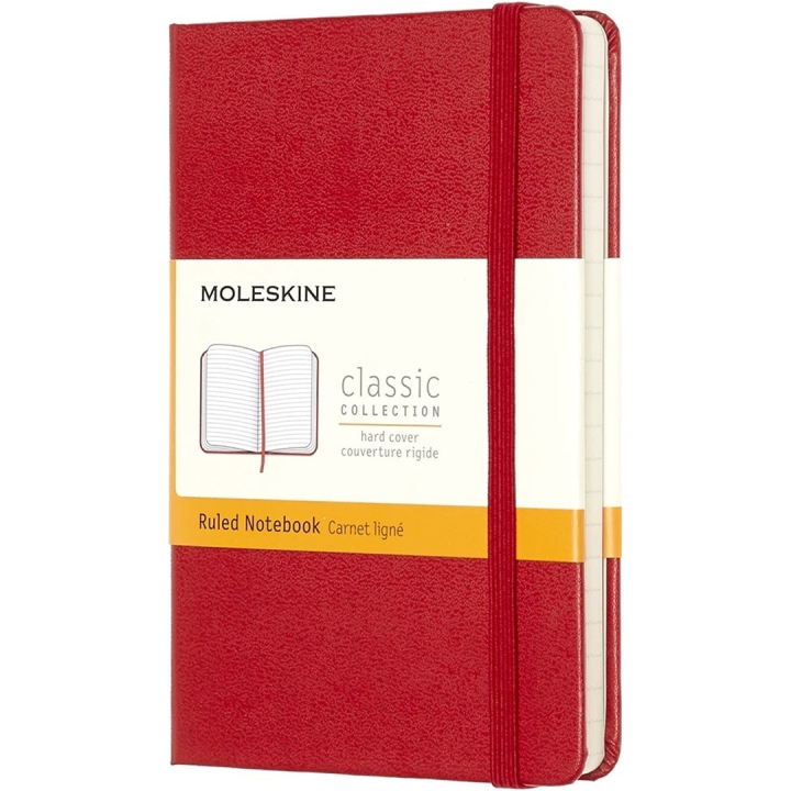 Classic Hard Cover Notebook Pocket Red i gruppen Papper & Block / Skriva och anteckna / Anteckningsböcker hos Pen Store (136819_r)