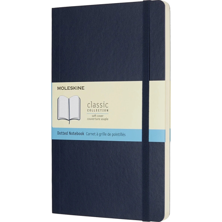Classic Soft Cover Notebook Large Blue Dotted i gruppen Papper & Block / Skriva och anteckna / Anteckningsböcker hos Pen Store (136828)