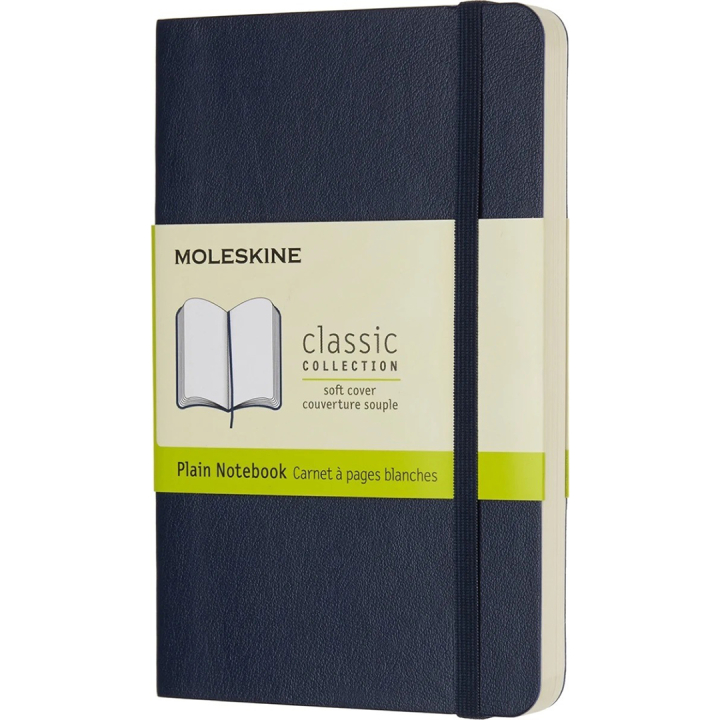 Classic Soft Cover Notebook Pocket Blue Olinjerad i gruppen Papper & Block / Skriva och anteckna / Anteckningsböcker hos Pen Store (136832)