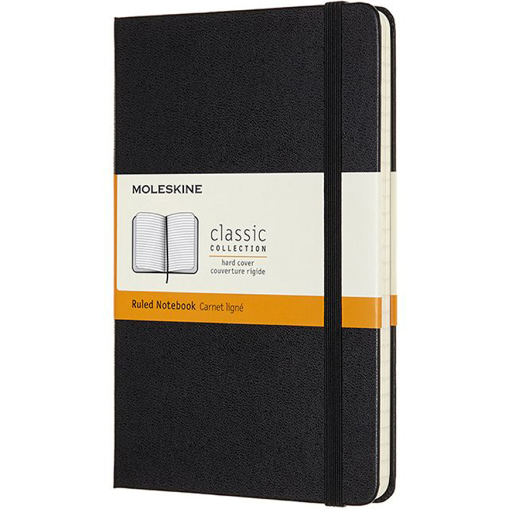Classic Hard Cover Notebook Medium Black i gruppen Papper & Block / Skriva och anteckna / Anteckningsböcker hos Pen Store (136838_r)