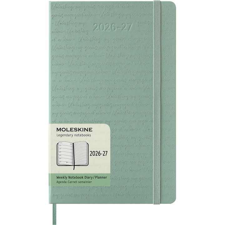 Kalender 18M WeekNote Hard Cover Large Sage Green i gruppen Papper & Block / Kalendrar och almanackor / 18-månaderskalendrar hos Pen Store (137024)