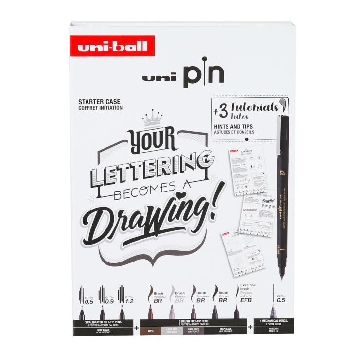 Pin Fine Line Lettering Set i gruppen Pennor / Konstnärspennor / Fineliners hos Pen Store (137084)