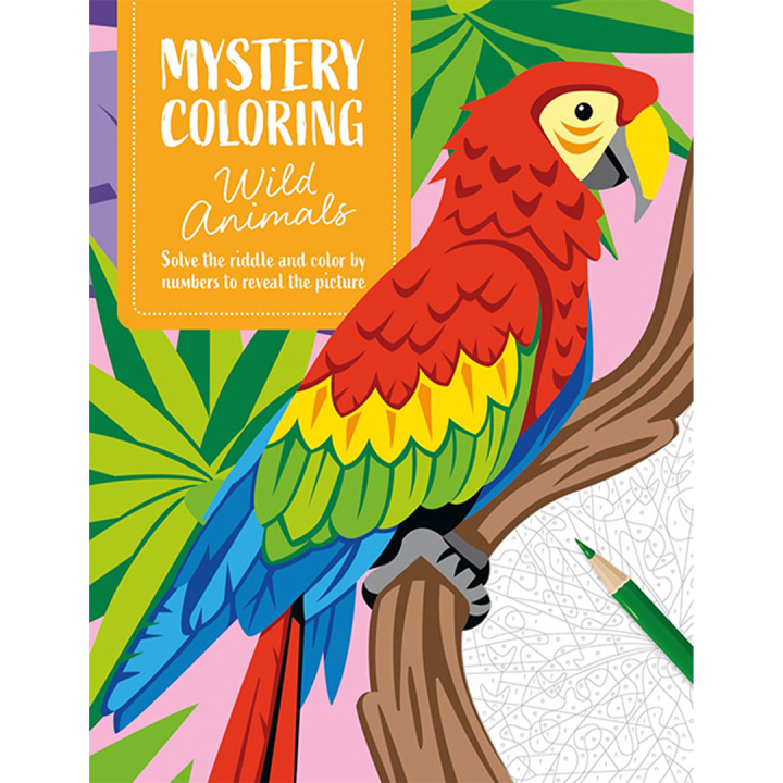 Mystery Coloring Wild Animals i gruppen Skapande & Hobby / Böcker / Målarböcker för vuxna hos Pen Store (137183)