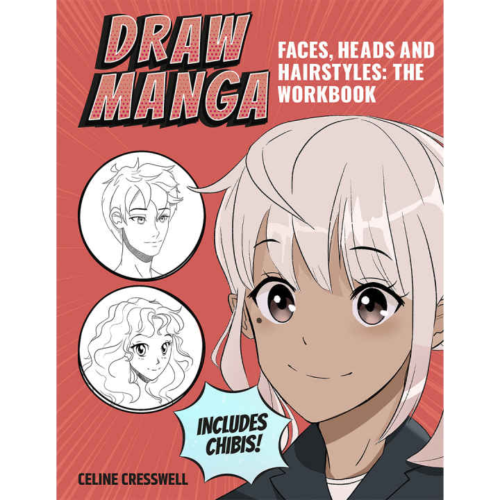 Draw Manga Faces, Heads and Hairstyles i gruppen Skapande & Hobby / Böcker / Instruktionsböcker hos Pen Store (137217)